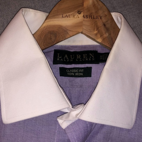 Ralph Lauren Contrast Collar Shirt, Purple 16.5 - Picture 4 of 4